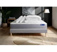 Pack ACTIMEMO DREAM 180x200cm sommier kit gris - 22cm - Mmoire de forme - Equilibr - Sommier kit Gris - Avec couette et oreillers