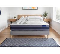 Pack ACTIMEMO MORPHO 140x200cm sommier kit gris - 24cm - Mmoire de forme - Moelleux - Sommier kit Gris - Avec couette et oreillers