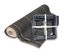 Pack Agrafes et Toile de paillage - Anti Mauvaises Herbes - Longueur 25m Largeur 2,07m - Lot Bache Marron 130g par m2 Largeur 1M ZENLYS