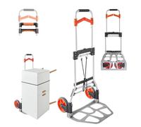 Pack and Move - Diable Pliable en Aluminium - 35 x 48 x 119 cm - 130 KG Max - pour déménagement et Transport