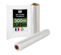 Pack And Move - Lot 2 Rouleaux Film Étirable - 300 M - Transparent - Film Déménagement Film Emballage Film Palette Film Protection