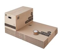 Pack and Move - Lot 20 cartons déménagement XL - 80 x 40 x 40 cm - Poignées renforcées - 1 adhésif offert