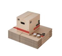 Pack and Move - Lot 30 Cartons Déménagement Livres Premium - 40 X 30 X 30 Cm - Extrême Résistance 20 KG - Poignées Renforcées - 2 Adhésifs Offerts