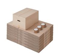 Pack and Move - Lot 60 cartons déménagement seconde main - 57 x 39 x 34 cm - Cartons réemployés - Seconde vie - 3 adhésifs offerts