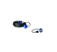 Antarion Pack Rallonge électrique 15m P17 + Adaptateur Femelle pour Camping-Car