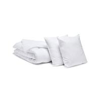 Pack Anti-acariens Couette Chaude 220x240cm et 2 Oreillers Moelleux 60x60cm Traitement Naturel - Fabrication Française - BLEU CALIN
