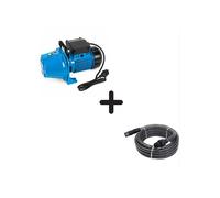 Pack Arrosage Spid'O - Pompe d'Arrosage Portable Corps Fonte 600W + Kit Aspiration 7m | 3600 L/h - 3,5 bars - 35m | Prêt à installer