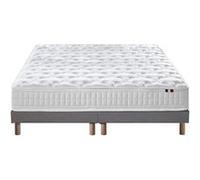 Pack ASTRE Ensemble Matelas Ressorts + Sommier + Couette + Oreillers - Made in France Dimensions - 2x80 x 200 cm. G