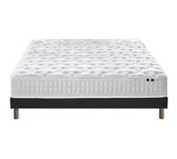 Pack ASTRE Pack Matelas Ressorts + Sommier + Couette + Oreillers Made in France 140 x 190 cm G
