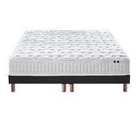 Pack ASTRE Pack Matelas Ressorts + Sommier + Couette + Oreillers Made in France 2x80 x 200 cm G