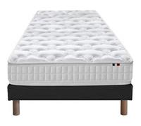 Pack ASTRE Pack Matelas Ressorts + Sommier + Couette + Oreillers Made in France 90 x 190 cm G