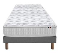 Pack ASTRE Pack Matelas Ressorts + Sommier + Couette + Oreillers Made in France 90 x 190 cm G