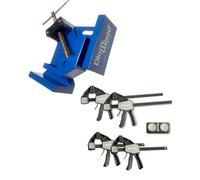 Pack Atelier Bois 4 Serre-Joints Rapides + Étau d’Angle - OMNIVOR