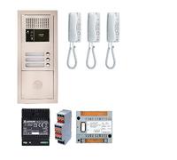 Aiphone Pack audio GTBA3E - 3 boutons, 3 postes GT1D préprogrammés, encastré