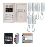 Pack audio GTBA6E avec 6 boutons et 6 postes GT1D préprogrammés, platine, de rue encastrée - AIPHONE -