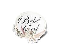 PACK AUTOCOLLANTS Stickers Vinyle Bébé à Bord Bohème Boho Style Girly pour Pare brise Voiture Fleurs séchées Très Résistant Pluie Eau UV Pour Ordinateur Bouteille et Voiture Déco exterieur 9cm