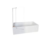 Pack baignoire bain douche 160 x 85 Malice version gauche + tablier en angle + pare bain