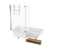 Pack baignoire bain douche 170 x 90 JACOB DELAFON Neo version gauche + pare bain chromé