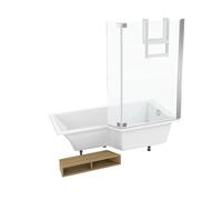 Pack baignoire bain douche 180 x 90 JACOB DELAFON Neo version droite + pare bain chromé