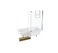 Pack baignoire bain douche 180 x 90 Neo version droite + pare bain chromé