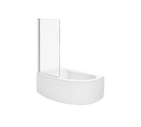Pack baignoire d'angle 150 x 100 cm Micromega Duo version gauche + tablier de baignoire + pare bain