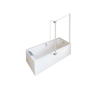 Pack baignoire droite 160 X 75 Odéon Up + pare bain 2 volets chromé