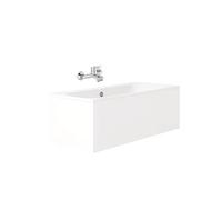Pack baignoire droite 180 x 80 JACOB DELAFON Elise + mitigeur bain douche chromé + vidage