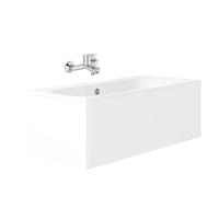 Pack baignoire droite 180 x 80 JACOB DELAFON Elise + mitigeur bain douche chromé + vidage