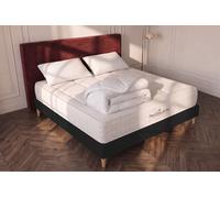 Pack Balmoral 140 x 190 cm Matelas + sommier KIT noir + 2 oreillers de mmoire de forme 60x40 cm + 1 couette 250 grammes 240x220 cm - 24cm - Mmoire de forme - Enveloppant - Sommier kit Noir - Avec coue