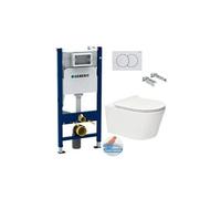 Pack bati-support Geberit 112cm + WC sans bride Swiss Aqua Technologies Brevis + abattant ultra-fin (BREVISGEB3)