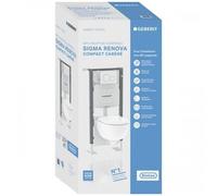 Pack Bâti-support Duofix autoportant - plaque et cuvette suspendue Renova carénée GEBERIT