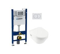 Pack bâti-support Duofix + Plaque de commande + Fixations murales + Cuvette sans bride + Abattant SoftClose (ARCHI4GEB3)