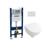 Pack bâti-support Duofix + Plaque de commande + Fixations murales + Cuvette suspendue + Abattant (O.NOVO49GEB3)