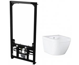 Pack Bâti support pour bidet suspendu + Bidet suspendu Grohe, blanc alpin (SetBidetGrohe-1)