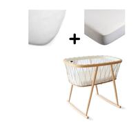 Pack berceau Kumi Desert et matelas coco naturel + alèse et drap housse blanc