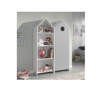 Pack Bibliothèque + Armoire 1 Porte Grise - HAVRE -