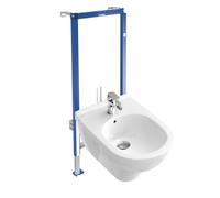 Pack bidet suspendu VILLEROY & BOCH O.Novo + Bâti-support sol et mur Vi-connect