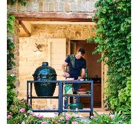 Pack Big Green Egg sur table modulaire et son meuble d'extension - LARGE