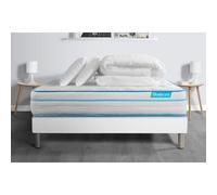 Pack BODYZONE+ 140x200 Ressorts ensaches, visco 5 zones Ultra epaisseur + Couette + 2 oreillers