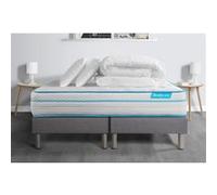 Pack BODYZONE+ 180x200 Ressorts ensaches, visco 5 zones Ultra epaisseur + Couette + 2 oreillers