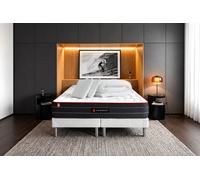 Pack BOOST 160 x 200 cm - 26cm - Ressorts ensachs et mmoire de forme - Enveloppant - Double sommiers Blanc
