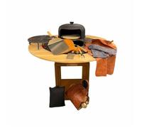 PACK BRASERO CORTEN + ROTISSOIRE + GANTS + TABLIER + SAC A BUCHE