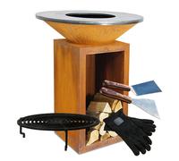Pack Brasero Plancha OFYR Classic Storage Corten 85 + Box Anniversaire 10 ans