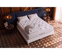 Pack Buckingham 180 x 200 cm + double sommier 90x200 cm + 2 oreillers de mmoire de forme 60x40 cm + 1 couette 250 grammes 260x240 cm - 30cm - Mmoire de forme - Moelleux - Sommier Tapissier Blanc - Ave