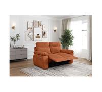 PACK - Canapé de relaxation ROSS électrique 2 places et fauteuil en velours côtelé - Terracotta