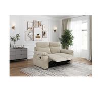 PACK - Canapé de relaxation ROSS manuel 2 places et fauteuil en tissu texturé 3D - Beige