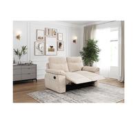PACK - Canapé de relaxation ROSS manuel 2 places et fauteuil en velours côtelé - Beige