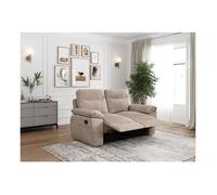 PACK - Canapé de relaxation ROSS manuel 2 places et fauteuil en velours côtelé - Taupe