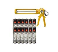 Pack Caravan SIKA - 12 colles mastic Sikaflex 522 Caravan 300ml - Pistolet manuel MK2 EVO 300 ml