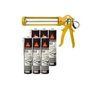 Pack Caravan SIKA - 6 colles mastic Sikaflex 522 Caravan 300ml - Pistolet manuel MK2 EVO 300 ml